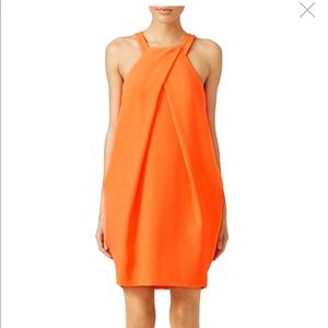Orange Origami Fold Dress